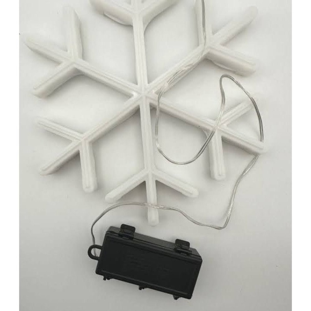 New in Box Wondershop LED Neon Blue Snowflake Light Sign Battery Operated Timer - Picture 5 of 6